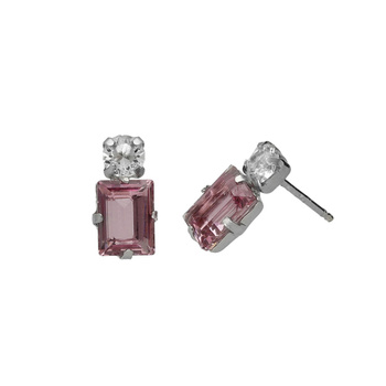 Σκουλαρίκια από ασήμι 925 με πέτρες Swarovski