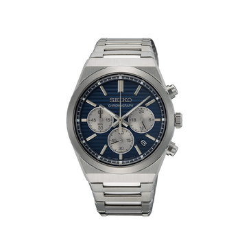 SEIKO Chronograph Blue Dial Steel Bracelet