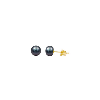 Σκουλαρίκια Κ14 χρυσά με μαργαριτάρι 5.5 mm - 6 mm