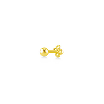 Σκουλαρίκι piercing χρυσό Κ14 μπίλια 3mm