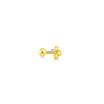 Σκουλαρίκι piercing χρυσό Κ14 μπίλια 2.5mm