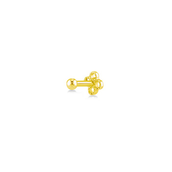 Σκουλαρίκι piercing χρυσό Κ14 μπίλια 2mm