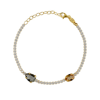 Βραχιόλι από ασήμι 925 με πέτρες Swarovski