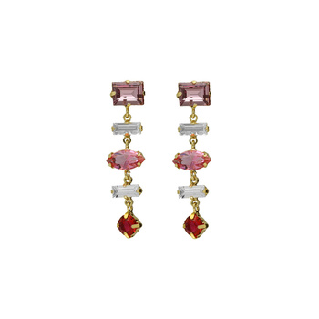 Σκουλαρίκια από ασήμι 925 με πέτρες Swarovski