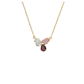 Κολιέ από ασήμι 925 με πέτρες Swarovski