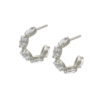 Σκουλαρίκια από ασήμι 925 με πέτρες Swarovski
