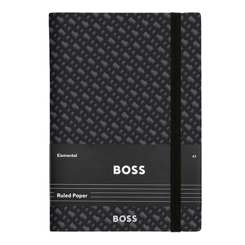 Hugo Boss Elemental Monogram Grey Notebook A5 HNH412JL