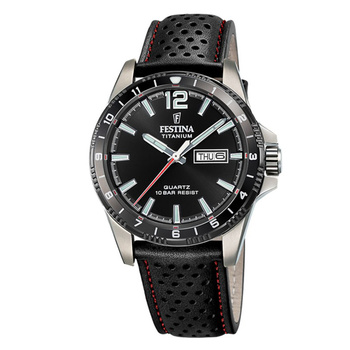 FESTINA Titanium grey dial & black strap