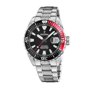 FESTINA Diver's Black Stainless Steel Bracelet