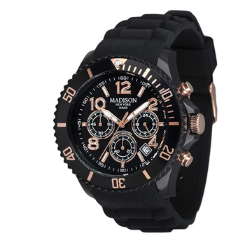 MADISON New York black chronograph