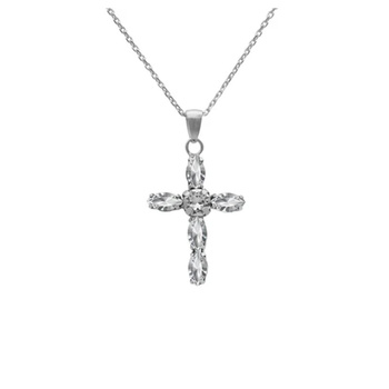 Κολιέ από ασήμι 925 με πέτρες Swarovski