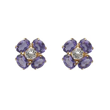 Σκουλαρίκια από ασήμι 925 με πέτρες Swarovski
