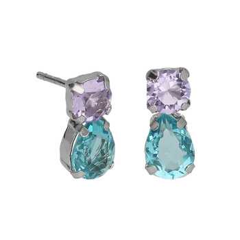 Σκουλαρίκια από ασήμι 925 με πέτρες Swarovski