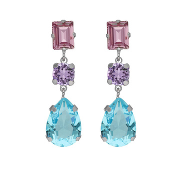 Σκουλαρίκια από ασήμι 925 με πέτρες Swarovski