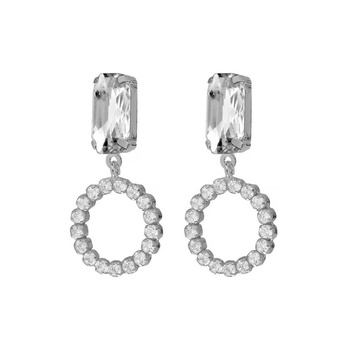 Σκουλαρίκια από ασήμι 925 με πέτρες Swarovski