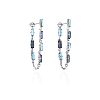 Σκουλαρίκια από ασήμι 925 με πέτρες Swarovski