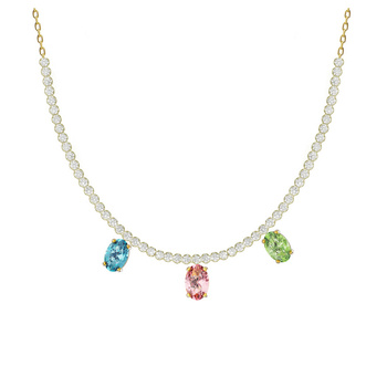 Κολιέ από ασήμι 925 με πέτρες Swarovski