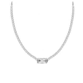 Κολιέ από ασήμι 925 με πέτρες Swarovski