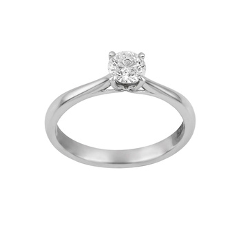 Μονόπετρο δαχτυλίδι Κ18 λευκόχρυσο με lab-grown διαμάντι brilliant cut 0.34ct