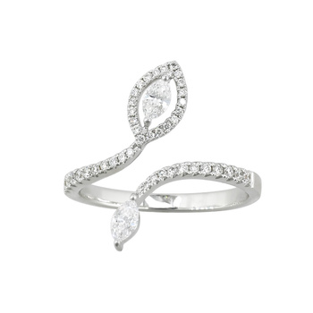 Δαχτυλίδι Κ18 λευκόχρυσο με διαμάντια