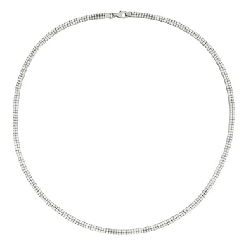 Κολιέ Κ14 λευκόχρυσο με ζιργκόν