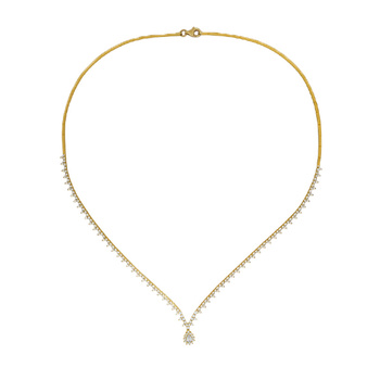 Κολιέ Κ14 χρυσό με ζιργκόν