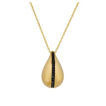 Κολιέ σταγόνα Κ14 χρυσό με ζιργκόν
