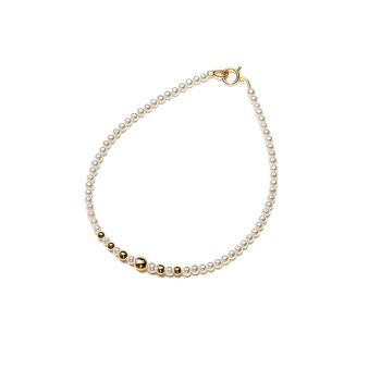 Βραχιόλι Κ14 χρυσό με μαργαριτάρια