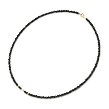 Κολιέ Κ14 χρυσό με σπινέλιους και μαργαριτάρι