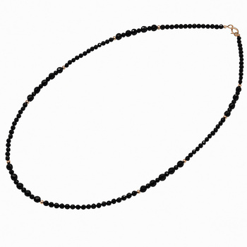 Κολιέ Κ14 χρυσό με σπινέλιους και αχάτες