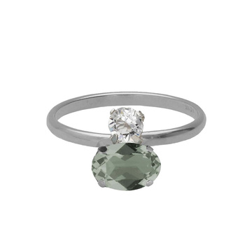 Δαχτυλίδι από ασήμι 925 με πέτρες Swarovski