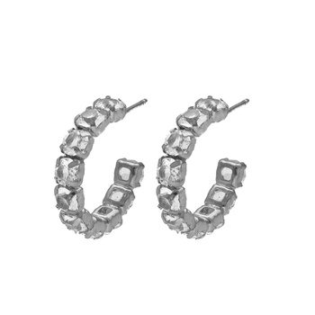 Σκουλαρίκια από ασήμι 925 με πέτρες Swarovski