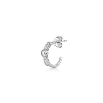 Μονό σκουλαρίκι από ασήμι 925 με ζιργκόν