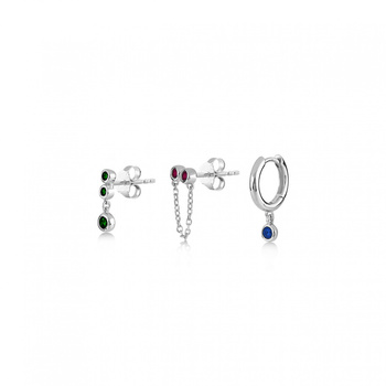 Σκουλαρίκια από ασήμι 925 με ζιργκόν