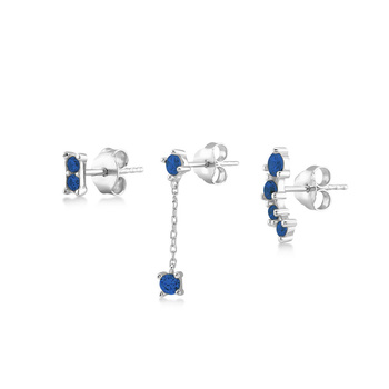 Σκουλαρίκια από ασήμι 925 με ζιργκόν