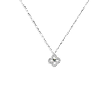 Κολιέ σταυρός από ασήμι 925 με ζιργκόν