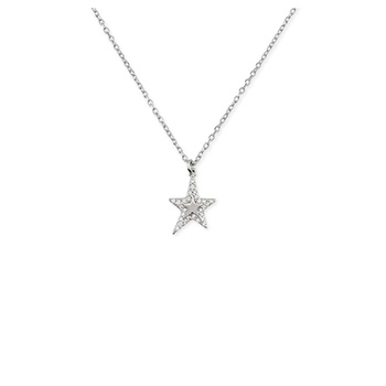 Κολιέ αστέρι από ασήμι 925 με ζιργκόν
