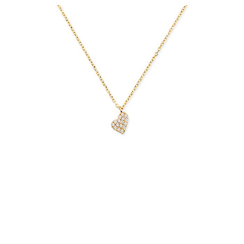 Κολιέ καρδιά από ασήμι 925 με ζιργκόν