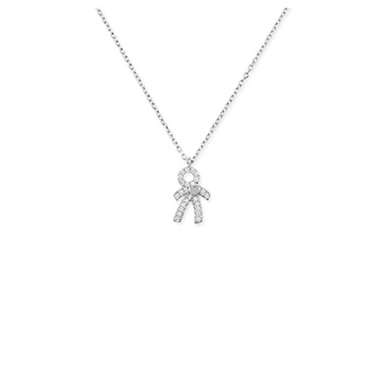 Κολιέ αγόρι από ασήμι 925 με ζιργκόν