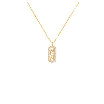 Κολιέ mom από ασήμι 925 με ζιργκόν