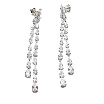 Σκουλαρίκια από ασήμι 925 με ζιργκόν