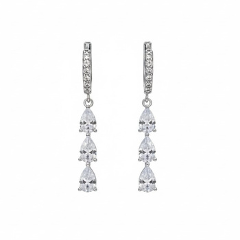 Σκουλαρίκια από ασήμι 925 με ζιργκόν