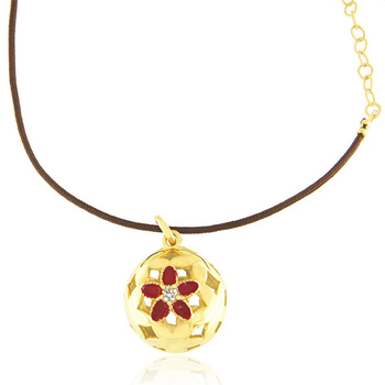 Κολιέ 26 λουλούδι από ασήμι 925 | Γούρι 2026