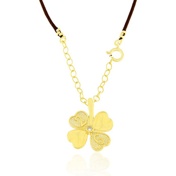 Κολιέ 26 τετράφυλλο τριφύλλι από ασήμι 925 | Γούρι 2026