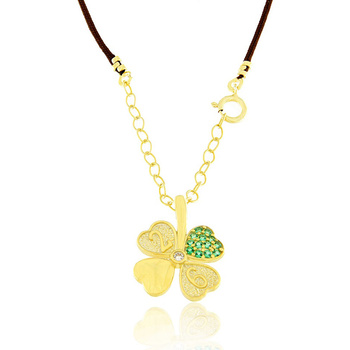 Κολιέ 26 τετράφυλλο τριφύλλι από ασήμι 925 | Γούρι 2026