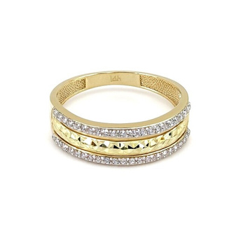 Δαχτυλίδι Κ14 χρυσό με ζιργκόν