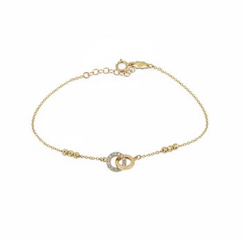 Βραχιόλι Κ9 χρυσό με ζιργκόν