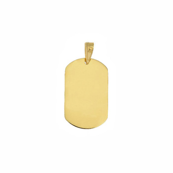 Πλακάκι οβάλ Κ9 χρυσό για χάραξη