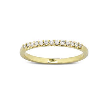 Δαχτυλίδι μισόβερο Κ18 χρυσό με διαμάντια