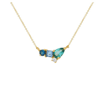 Κολιέ Κ9 χρυσό με ζιργκόν